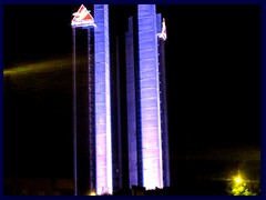 Murcia by night 29 - Las Atalayas, 90m high 23-storey twin skyscrapers from 2007.